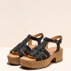 Women El Naturalista Sandals|Sandals With Heel|5890 ARBEQUINA