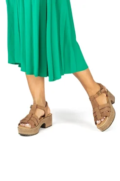 Women El Naturalista Sandals|Sandals With Heel|5890 ARBEQUINA