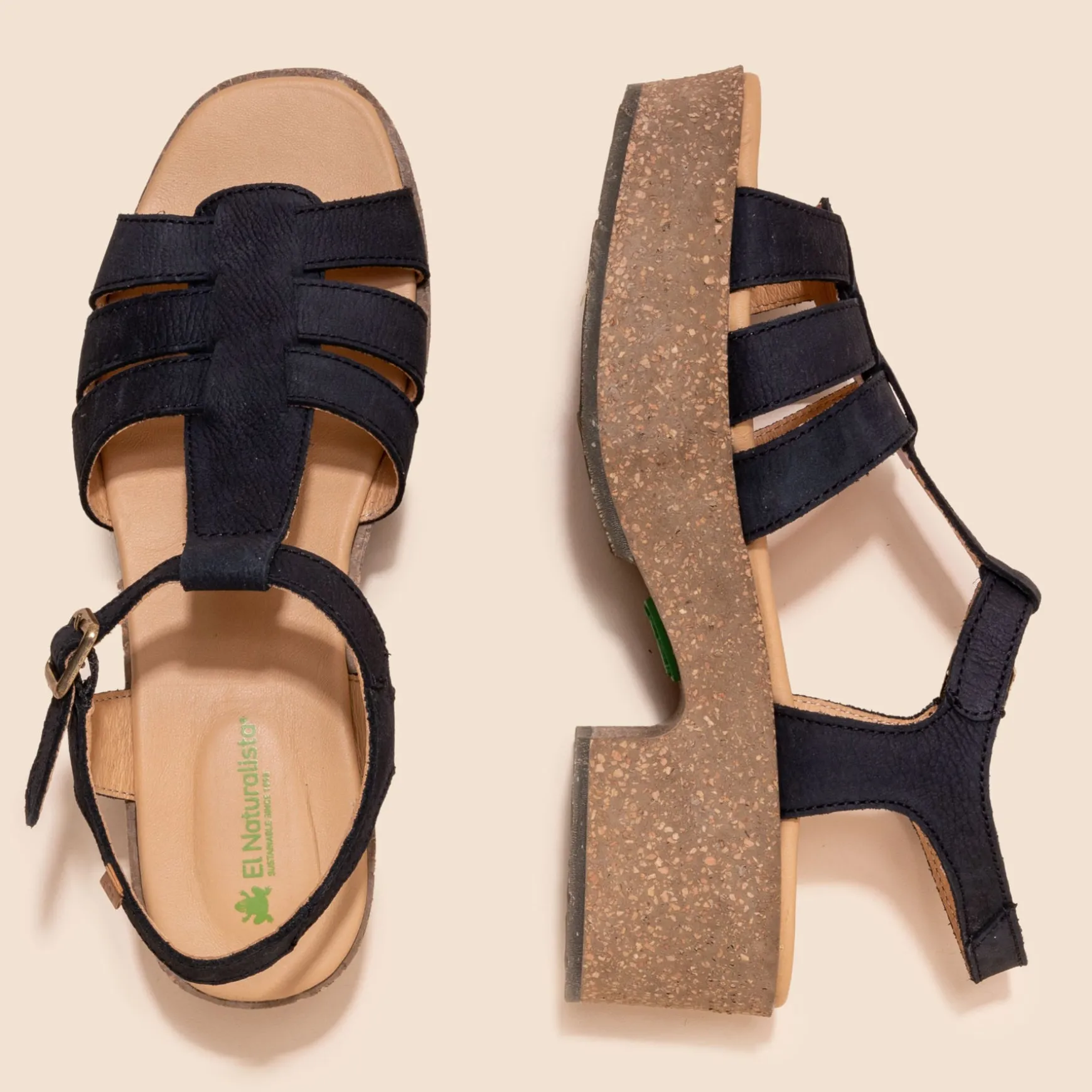 Women El Naturalista Sandals|Sandals With Heel|5890 ARBEQUINA