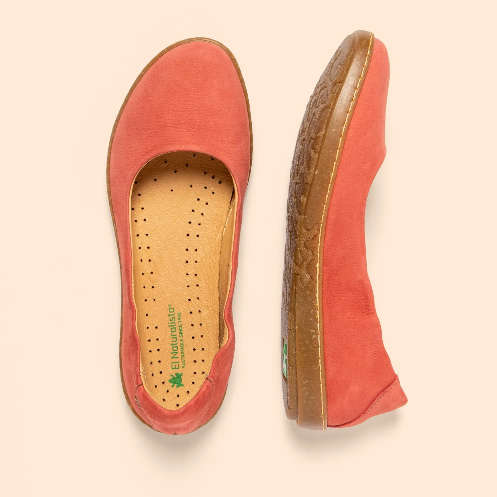 Women El Naturalista Ballerinas|5300 CORAL